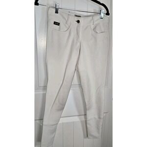 Iago Show Breeches White Button Italian Stretch SZ IT40